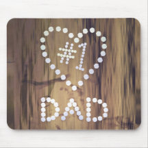 Pai do número um na madeira mousepad