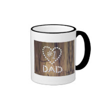 Pai do número um no fundo do Madeira-olhar Caneca