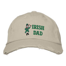 Pai irlandês chapéu bordado boné bordado