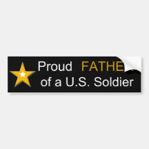 Pai orgulhoso de um soldado dos E.U. Adesivos