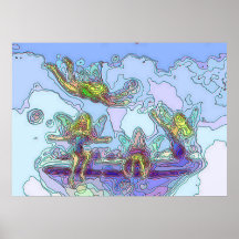 PAÍSES DAS FADAS LOUROS por SHARON SHARPE Posters