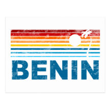 Palmeira retro Benin Cartao Postal