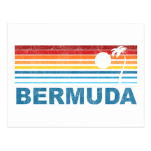 Palmeira retro Bermuda Cartao Postal