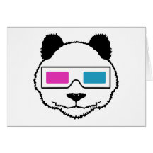 panda 3D Cartao