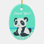 Panda feliz bonito dos desenhos animados ornamento para arvore de natal