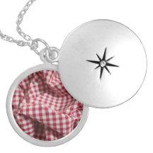 Pano Checkered do guingão vermelho e branco Bijuteria Personalizada