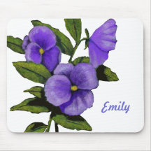 Pansies roxos: Personalize: Flor, arte, jardins Mousepads