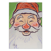 Papai noel de sorriso cartão