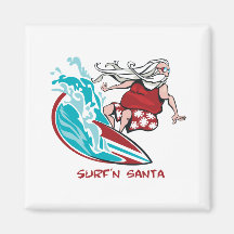 Papai noel de Surf'n Imãs De Geladeira