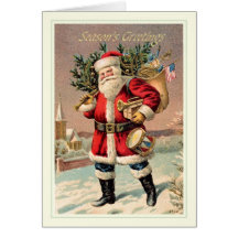 Papai noel do vintage cartao