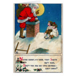 Papai noel do vintage cartoes