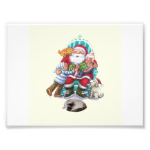Papai noel e amigos impressão de foto