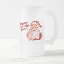 Papai noel gordo engraçado caneca