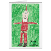 Papai noel magro cartao