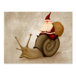 Papai Noel monta o prego Cartoes Postais