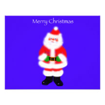 Papai Noel no azul Convites Personalizados
