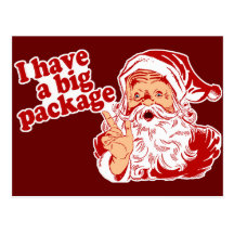 Papai Noel tem um pacote grande Cartão Postal