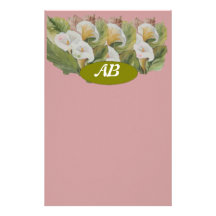 papel de carta do monograme papéis personalizados