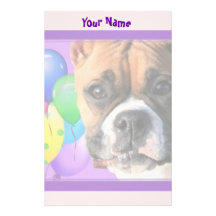 Papel de carta do pugilista do aniversário papel personalizado