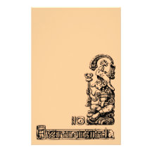 Papel de carta maia do glyph papeis personalizados