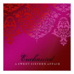 Papel metálico Enchanted 311 do damasco de segunda Convite Personalizados