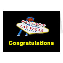 Parabéns do cartão de Las Vegas