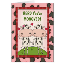 Parabéns novos do movimento - vacas cartão