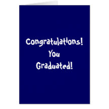 Parabéns! YouGraduated! Cartao