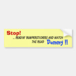 Parada! os bumperstickers do readin e olham a estr adesivos