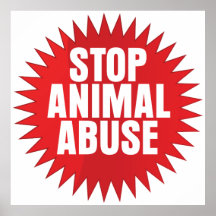 Pare o abuso animal impressão