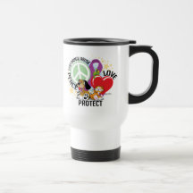 Pare o abuso animal PLP Caneca