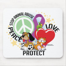 Pare o abuso animal PLP Mouse Pads