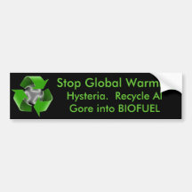 Pare o reciclar Al Gore da histeria do aquecimento Adesivos