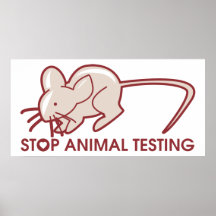 Pare o teste animal posteres