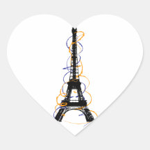 Paris Adesivo Em Forma De Coração