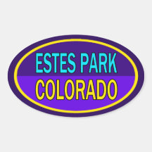 Parque de Estes, Colorado Adesivos Oval