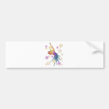 parrot with flowers adesivos