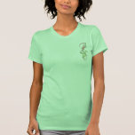 Parte dianteira floral e parte traseira do pássaro camisetas