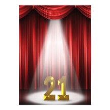 Partido de aniversário de 21 anos convites personalizado