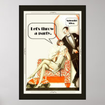 Partido simplesmente fabuloso do art deco do 1920  posters