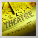 Partitura & bilhetes do teatro posteres