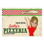 Party girl da pizaria convite personalizados