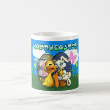 Páscoa feliz e abençoada caneca