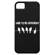 Pássaros em um fio - ouse ser diferente (o preto) capas iPhone 5 Case-Mate