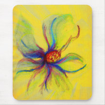 Pastel amarelo e multi Colage da cor Mousepads