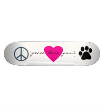 Patas do amor da paz skate boards