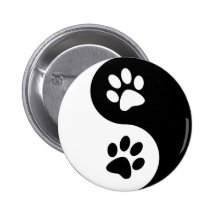 Patas do cão de Yin Yang Pins