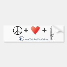 Paz + Amor + Armas Adesivos