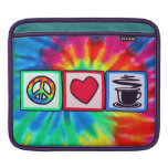 Paz, amor, café bolsa de iPad