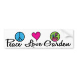 Paz. Amor. Jardim autocolantes para automóveis